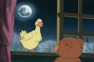 Medvedík - Kačka a zimný mesiac    